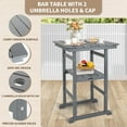 thumbnail image 3 of FUNBERRY Outdoor Bar Set with Umbrella Holes, Tall Adirondack Chairs and Table, All Weather HDPE Bar Height Outdoor Table and Chairs Set for Bistro Patio Balcony, 3 of 18