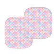 thumbnail image 2 of Yuyamidu 2 Pcs Fish Scale Car Sun Shield for Front Windshield Foldable Sunshade for Car Windshield Women Automobile Sun Shade for Truck Van Sedan Easy to Install Car Accessories, 2 of 5