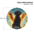 thumbnail image 3 of Pofeuu Golden Cloud Winged Dog Print Leather Coasters Set of 6, Round Cups Mugs Mat Pad for Home Kitchen Heat Resistant Drink Coasters,Round Shape, 3 of 7