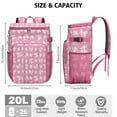 thumbnail image 3 of Travel Cooler Bag - Pink Bows and Baseballs Pattern Camping Beer Cooler Backpack with Bottle Opener- Waterproof Insulated Picnic Backpacks - Cooler Bag for Beach, 3 of 6