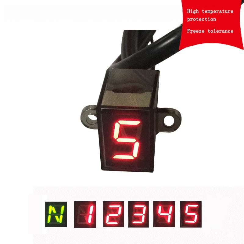 Gear Indicator, Universal Motorcycle 5 Speed Digital Gear Indicator