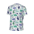 thumbnail image 6 of Wukai Dinosaur Print Men's Short-Sleeved Mesh T-Shirt,Quick-Dry Short Sleeve Workout T-Shirt-4X-Large, 6 of 8