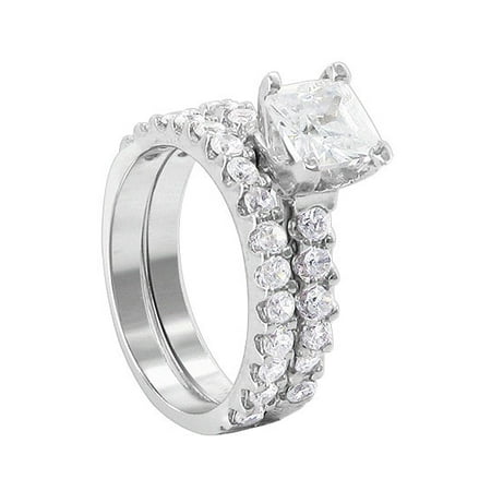Gem Avenue 925 Sterling Silver Cubic Zirconia Wedding Engagement (Best Gemstones For Engagement Rings)