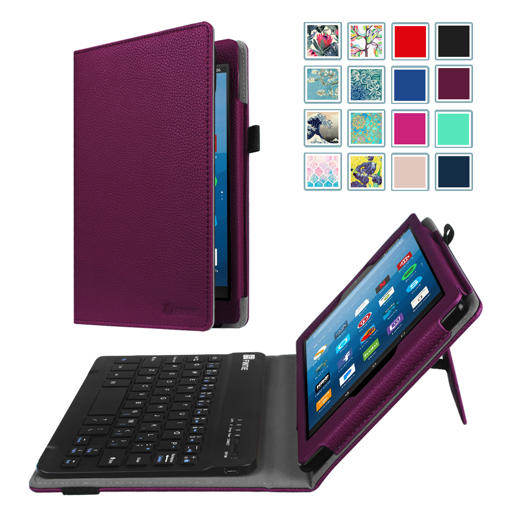 Fintie Folio Keyboard Case for AllNew Fire HD 8 (7th Gen, 2017 Release