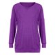 thumbnail image 4 of ICHUANYI Clearance Oversized Tshirts Shirts For Women Solid Workout Sweatshirts Casual Basic Long Sleeve Shirt Classic Crew V-Neck Tops(Purple, M) ICHUANYI WER2023081404092, 4 of 5