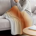 thumbnail image 3 of Burnt Orange Grey Ombre Blanket Soft Cozy Warm Throw Blanket for Couch, Plush Fuzzy Flannel Fleece Blankets for Sofa, Farmhouse Gradient Minimalist Bed Blankets Lightweight Gifts for Women, 30"x40", 3 of 9