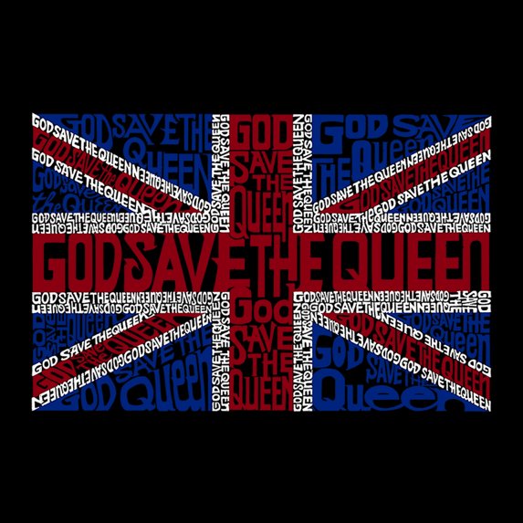 LA Pop Art Girl's Word Art T-shirt - God Save The Queen