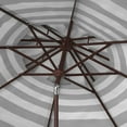 thumbnail image 5 of SAFAVIEH Outdoor Collection Iris Fashion Line 9-Foot Umbrella Grey/White, 5 of 7