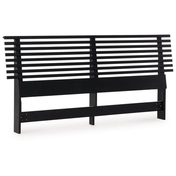Signature Design by Ashley Danziar Black King Slat Headboard