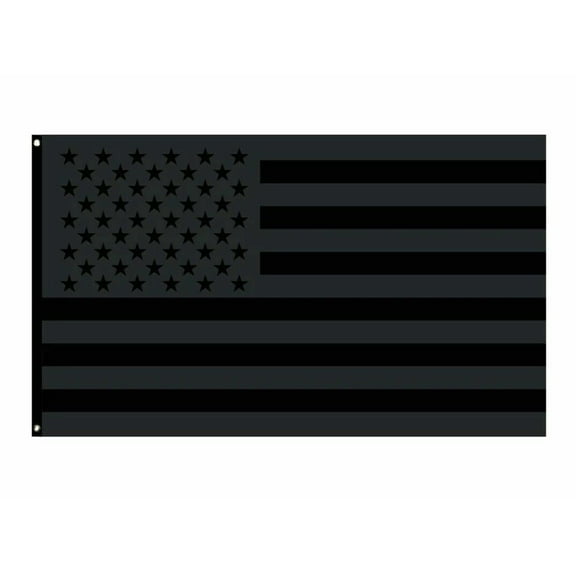 4x6 FT All Black American Flag US Black Flag Tactical Decor Blackout USA
