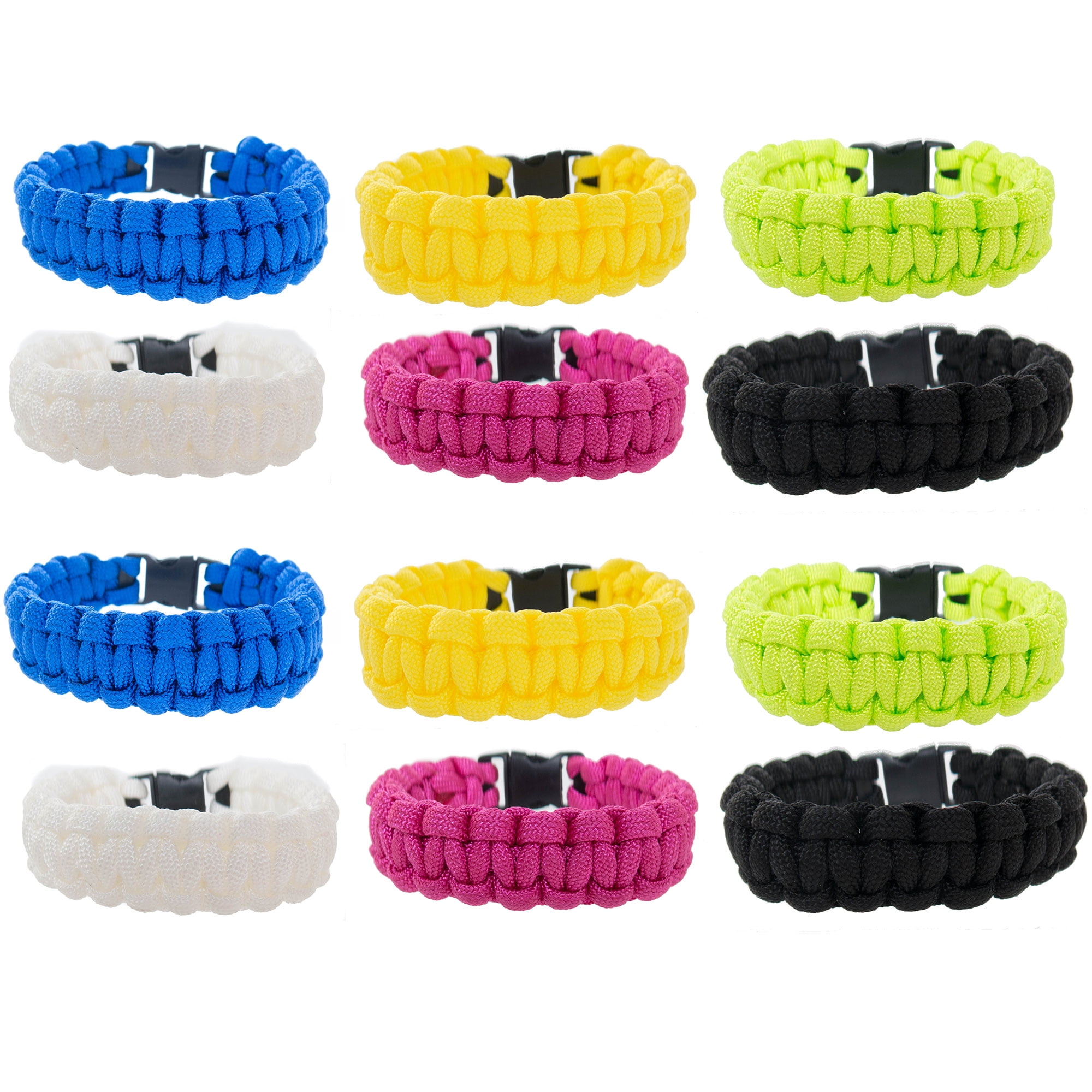 Frogsac Paracord Bracelet Pack for Girls,12 Pcs Parachute Cord