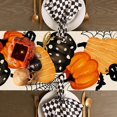 thumbnail image 3 of Rdsfhsp Halloween Lantern Pumpkin Table Runner, Gourd Spider Web Bat Funny Holiday Kitchen Dining Table Decor 13 x 72 Inches, 3 of 5