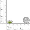 thumbnail image 3 of Gem Stone King 925 Sterling Silver Green Peridot 3 Stone Engagement Ring for Women (2.66 Cttw, Gemstone August Birthstone, Available in Size 5, 6, 7, 8, 9), 3 of 3
