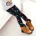 thumbnail image 2 of CAIVO Kids Girls Thermal Leggings Winter Base Layer Pants With Star And Bow Print Soft Fuzzy Warm Tights For Cold Weather Outdoor Comfort Stretch Fit Fashionable Everyday Wear Soft Trousers, 2 of 3