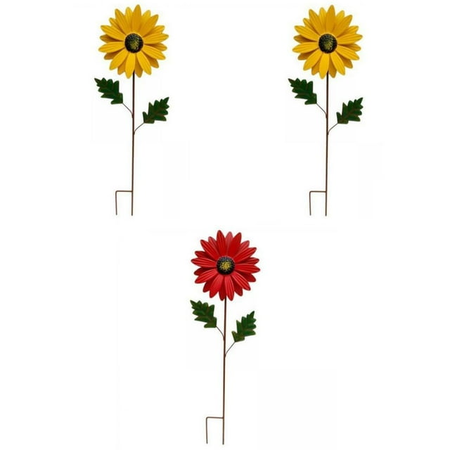 Escultura de Girasol de Jdín de pa Decoración de Granja de Patio Trasero