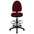 thumbnail image 5 of Mid-Back Burgundy Fabric Multi-Functional Drafting Chair with Adjustable Lumbar Support [WL-A654MG-BY-D-GG], 5 of 5