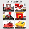 thumbnail image 4 of 5-Level Parking Garage Playset with Tracks & Elevator – Fire Rescue Toy Set with 12 Alloy Cars & 1 Airplane – Educational STEM Building Toy Gift for Kids Ages 3+, 4 of 8
