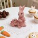 thumbnail image 4 of Yusimy Easter Bunny Ornament Flocked Texture Cute Figurine for Home Tabletop Garden Easter Decor, 4 of 6