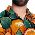thumbnail image 5 of Tangerine Men's Hawaiian Print Casual Button Down Short Sleeve Summer Beach Shirt - Unisex, 5 of 6