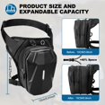 thumbnail image 2 of Bolsa para muslo ISEYOU, bolsa para piernas de moto para hombre y mujer, color negro, 2 of 7