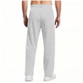 thumbnail image 6 of Casual Lined Pants, Winter Thermal Trousers, Straight Loose Fit, Comfortable Athletic Wear, Solid Drawstring Waist, Plain Comfy Trousers for Fall & Winter, 6 of 6