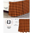 thumbnail image 3 of Farm Buffalo Plaid Wrap Around Bed Skirts for California King Bed 18" Drop,Bed Skirt with Adjustable Elastic Belt Dust Ruffle Bed Valance for Bedroom Hotel Orange Black Checkered Bed Frame Cover, 3 of 7