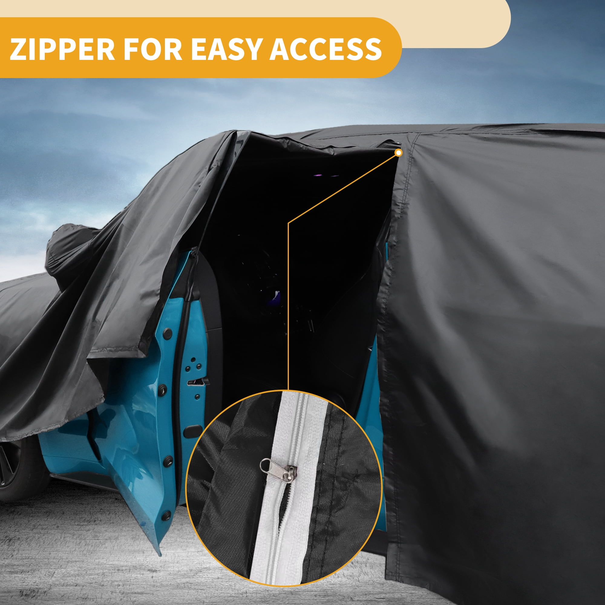 Unique Bargains Durable Waterproof Car Cover Black ["for Honda Prologue"]