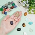 thumbnail image 3 of PH 25pcs 25x18mm Gemstones Cabochons Flatback Oval Stone Gem Semi-Precious Gemstones Beads Quartz Stones for Bracelet Necklace Earring Pendant Jewelry DIY Craft Making colorful, 3 of 6