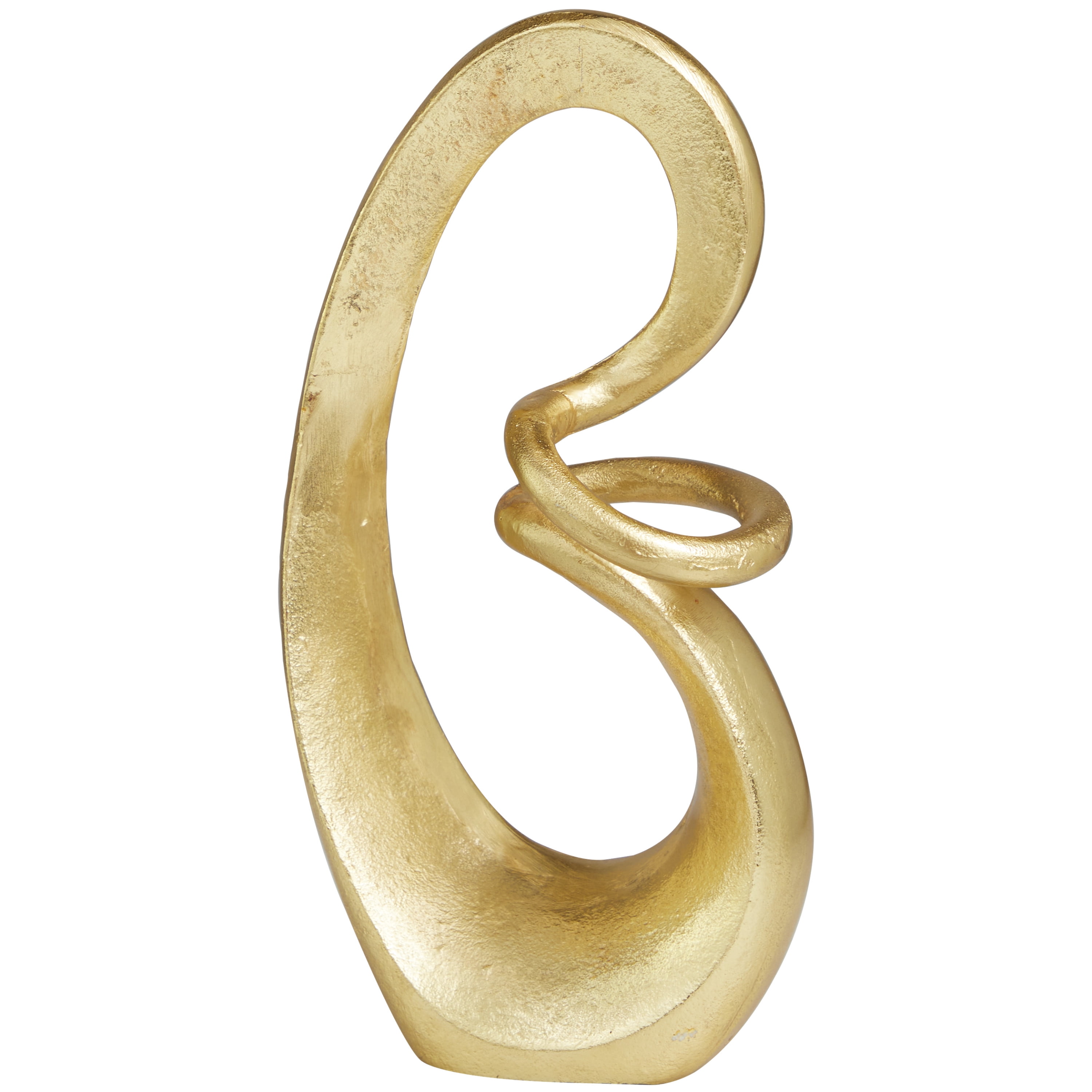 8" x 11" Gold Aluminum Abstract Sculpture, by DecMode
