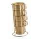 thumbnail image 5 of Juego de 4 tazas de café apilables de acero inoxidable con soporte, tazas de té, café con leche, café expreso, para pícnic y desayuno, 5 of 9