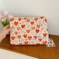 thumbnail image 4 of Computer Bag Zipper Cute Flower Laptop Sleeve for 14in Notebook (Red Heart 10 L), 4 of 10
