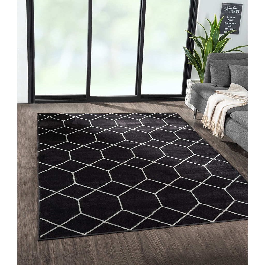 MAYEERTY 8'x10' Geometric Woven Area Rug for Living Room Bedroom