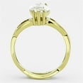thumbnail image 3 of IP Gold(Ion Plating) Stainless Steel Ring with AAA Grade CZ in Clear for Women Style TK1106, 3 of 4