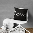 thumbnail image 7 of Valentine's Day Black Love Heart Throw Pillow Covers 20"x20", Set Of 4, Linen Study Sofa Cushion Cover Indoor Living Room Home Decor, 7 of 7