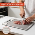 thumbnail image 4 of NULAS Cutting Board with Knife Sharpener, Double-Sided Food Grade Cutting Board, Non-Slip Large 15.1 x 10.2 Inch Kitchen Chopping Board with Juice Groove, 4 of 8