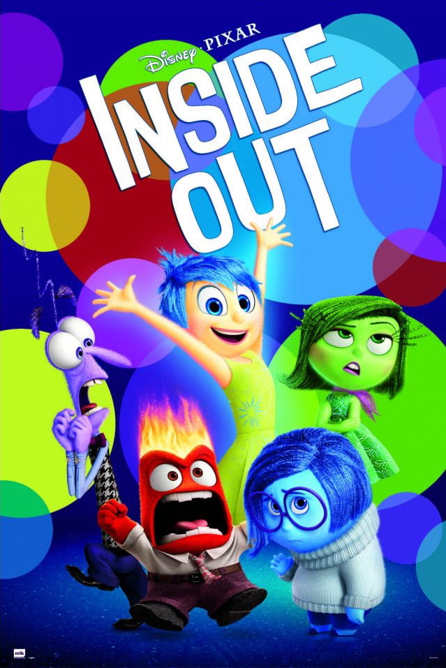 Inside Out - Disney / Pixar Movie Poster / Print (Regular Style) (Size: 24" x 36") (Black Poster