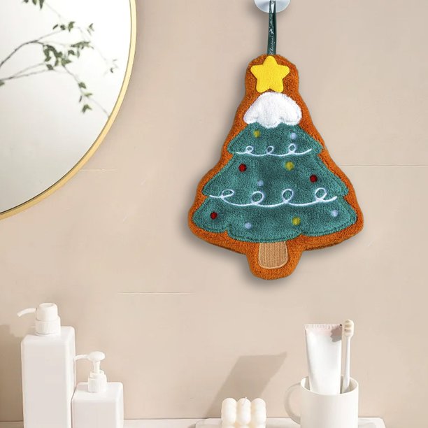 Los regalos de Navidad se pueden colgar como toallas de casa, toallas de baño y toallas de mano navideñas para niños.