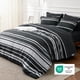 thumbnail image 3 of Juego de Edredón King Bedsure Negro a Rayas 7 Piezas Todas las Estaciones, 3 of 8