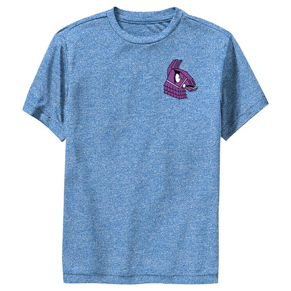Boy's Fortnite Llama Pinatas Pocket Logo  Performance Graphic Tee Royal Blue Heather Medium