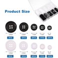 thumbnail image 4 of relayinert 160pcs/set Easy Threading Round Buttons For Clothes Non-deformable And Wide Threading Holes 1Set, 4 of 6