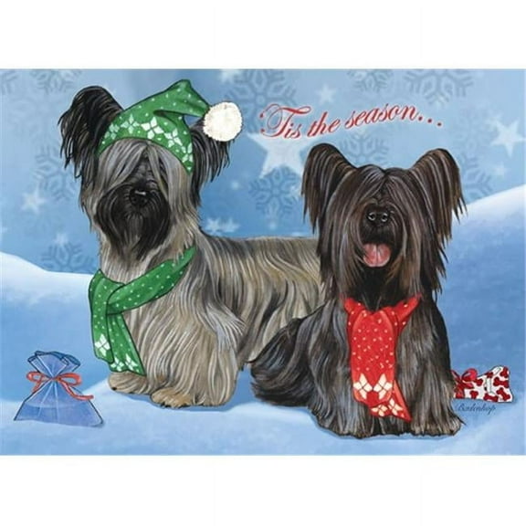 Pipsqueak Productions C729 Skye Terrier Christmas Boxed Cards - Pack of 10