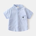 thumbnail image 6 of MuXiKeJi Clothes Boys Polo Shirts Size 6 Button Closure Striped Short Sleeve Shirt Everyday Gentleman Tops Summer Beach Shirts for Kids, 6 of 7