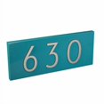 thumbnail image 2 of modbox USA Modern 15" x 6'" Address Plate with Aluminum House Numbers (turquoise), 2 of 4