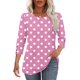 thumbnail image 5 of Neewe 3/4 Length Sleeve for Womens Polk Dot Tops Casual Crewneck Pullover Tunics Summer Comfy Blouses Fashion 2026, 5 of 7