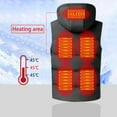 thumbnail image 6 of jsaierl Heated Vests Men Women Waterproof Outdoor Travel Outerwear Rechargeable Electric Heated Jacket Hunting Thermal Hooded Heated Coat, 6 of 8