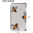 thumbnail image 5 of Bee Funny Colorful Bees Flying Summer Customized Leather Zipper Printed Clutch Bag Wallet Card Large Capacity Long Purse For Women, 5 of 5