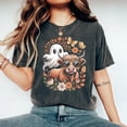 thumbnail image 2 of Floral Fall Highland Cow Ghost Shirt, Boho Pumpkin Coquette Shirt, Vintage Halloween Shirt Design, Retro Autumn Flowers Shirt, Spooky Season Shirt, 2 of 6