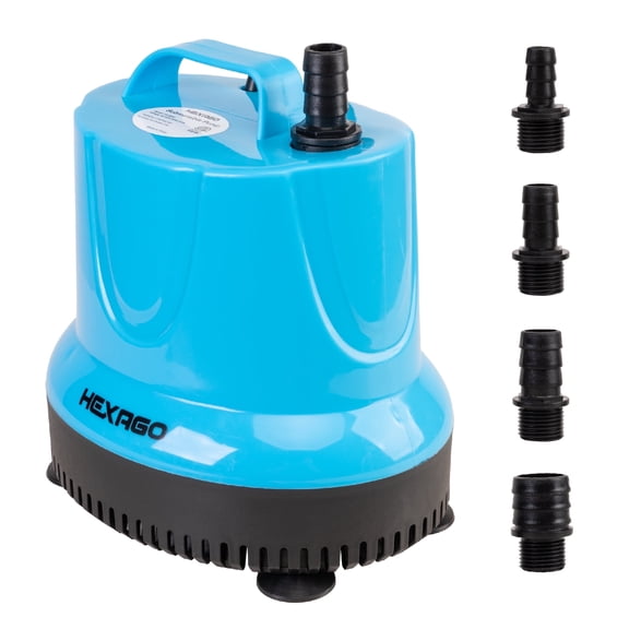 Hexago 800GPH Submersible Water Fountain Pump, 100W Small Sump Pump with 11FT High Lift, Aquarium Pumps for Outdoor Pond, Hydroponic, Statuary, Waterfall, Aquarium, Fish Tank