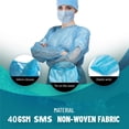 thumbnail image 4 of Batas aislantes desechables Medical Nation Blue Level 2 x10, 4 of 7