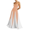 thumbnail image 1 of Vestido de fiesta EEMEII para mujer, tirantes finos, patchwork, largo, 1 of 8